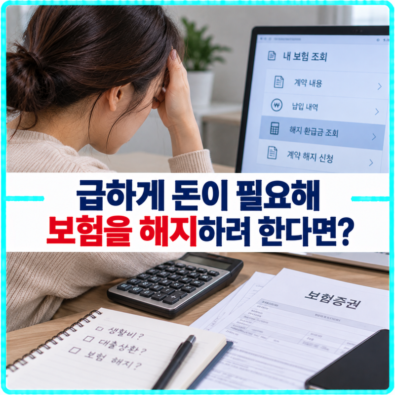 급하게 돈이 필요해 보험을 해지하려 한다면? 보험계약대출부터 확인할 것