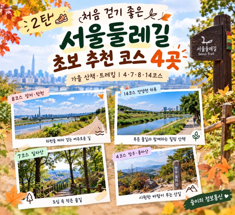 2탄｜서울둘레길 어디부터 걸을까? 처음 걷기 좋은 초보자 추천 코스 4곳