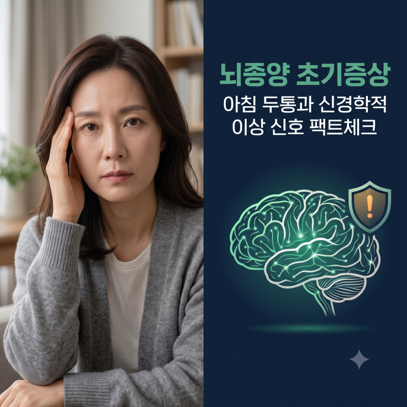 뇌종양 초기증상과 골든타임 지켜낸 신경학적 팩트체크