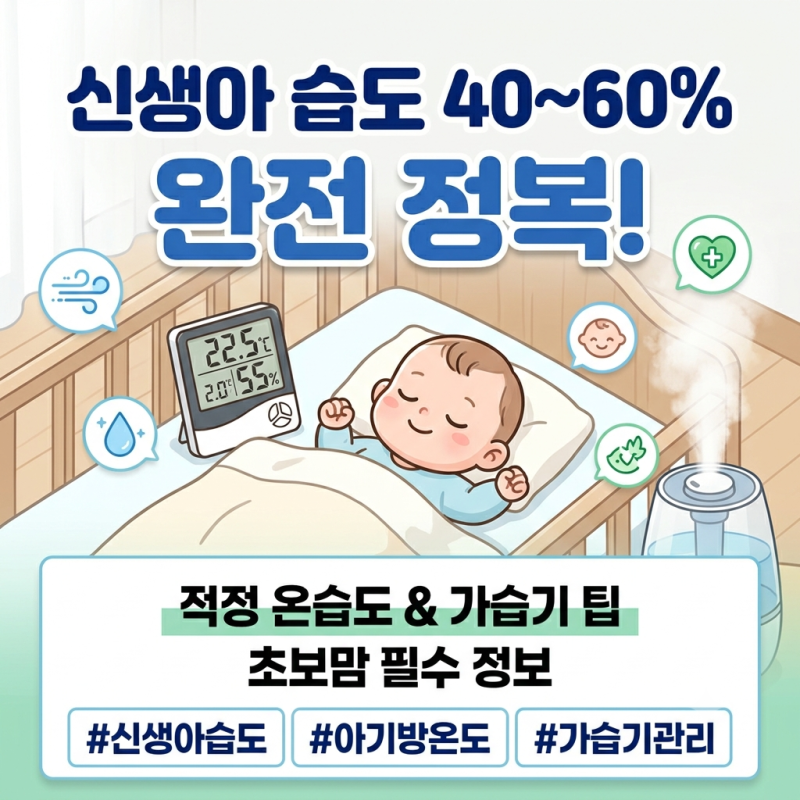 건조한 아기방 신생아 습도 올리기, 적정 온습도계 위치부터 환기 팁까지