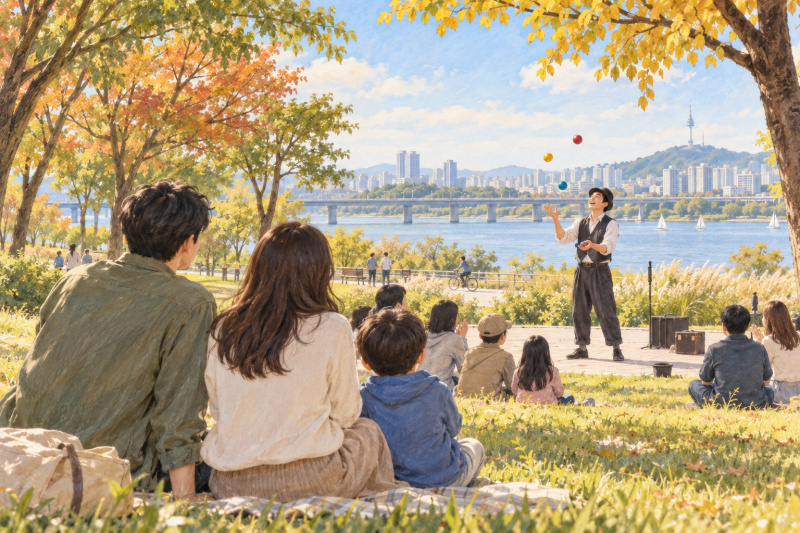 Seoul Street Art Festival Until Today, Free Viewing of 8m Giraffe Parade at Ttukseom