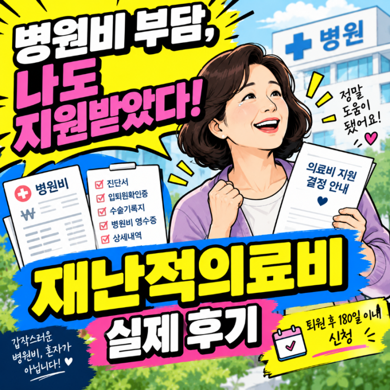 [재난적의료비] 지원받은 솔직 후기｜긴급의료비는 못 받았지만, 병원비 50% 이상 지원받았다....