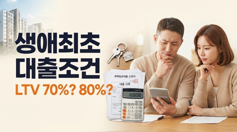 생애최초 주택담보대출 조건, LTV와 한도 얼마일까요?