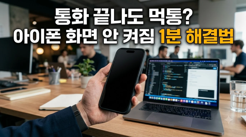 "통화 끝났는데 왜 안 켜질까?" 아이폰 통화 중 화면 안 켜짐·먹통 3분 해결법: 근접 센서 오....