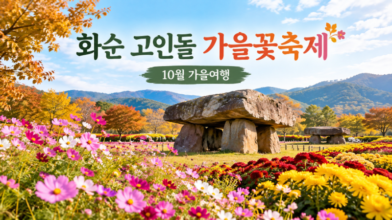 “고인돌만 있는 줄 알았는데…” 10월 화순이 꽃밭으로 변한다｜화순 고인돌 가을꽃축제