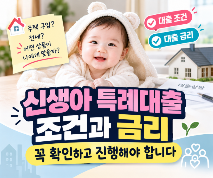 신생아 특례대출 조건·금리 꼭 확인하고 집 계약하세요