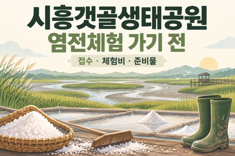 시흥갯골생태공원 염전체험, 축제 일정과 다른 접수·준비물 정리