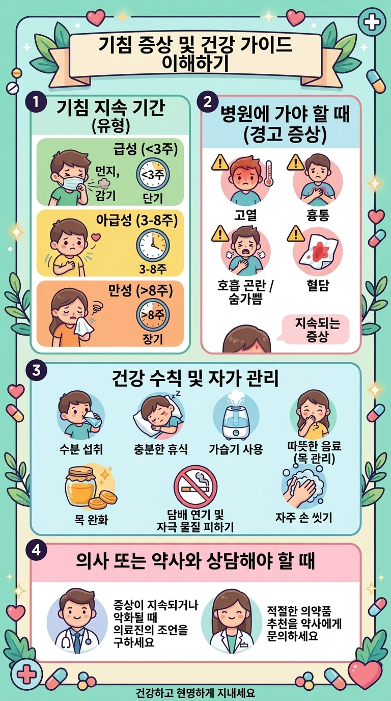 기침 증상에 따른 체크사항