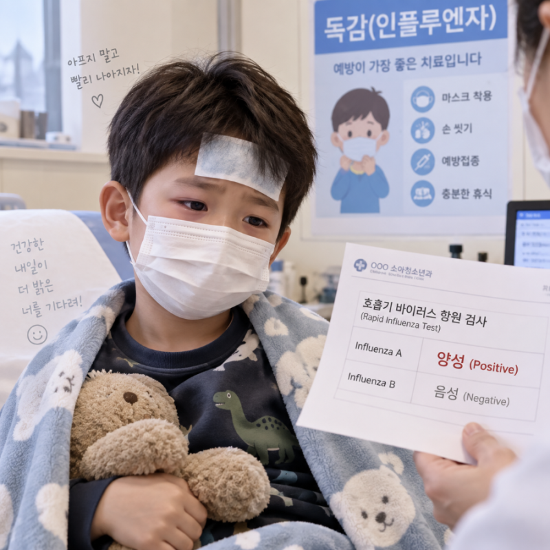 초등학생 a형독감 증상,미열이라 단순 감기인줄 알았는데 a형독감 확진 받았어요