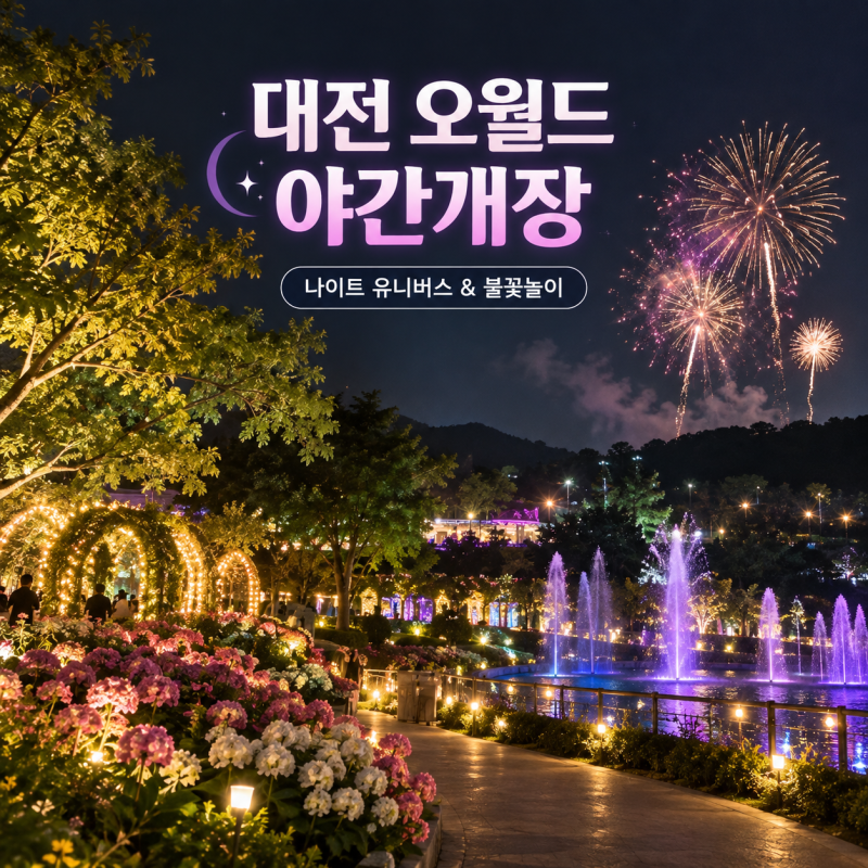 대전 오월드 야간개장과 불꽃놀이｜방문 전 알아두면 좋은 정보