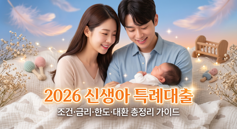 2026 신생아 특례대출 조건·금리·한도·대환 총정리 가이드