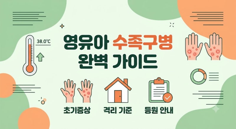영유아 수족구병 초기증상과 전염 기간: 수족구 격리 기준 및 완치 판정 총정리
