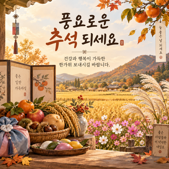 2026 추석 인사말 모음, 가족·직장·지인에게 보내기 좋은 카톡 문구와 추석 이미지 10장