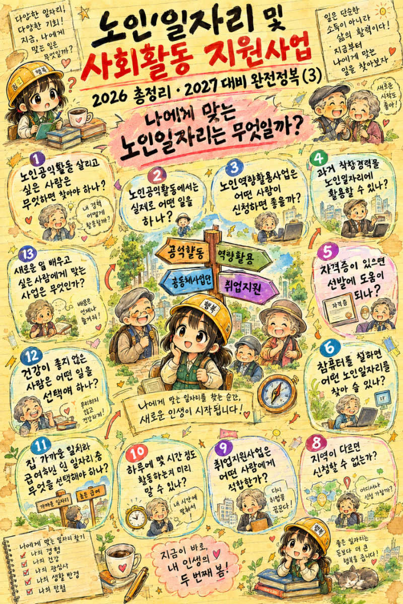 2026 노인일자리 및 사회활동 지원사업 2026 총정리·2027 대비 완전정복 (3) 나에게 맞는 노인일....