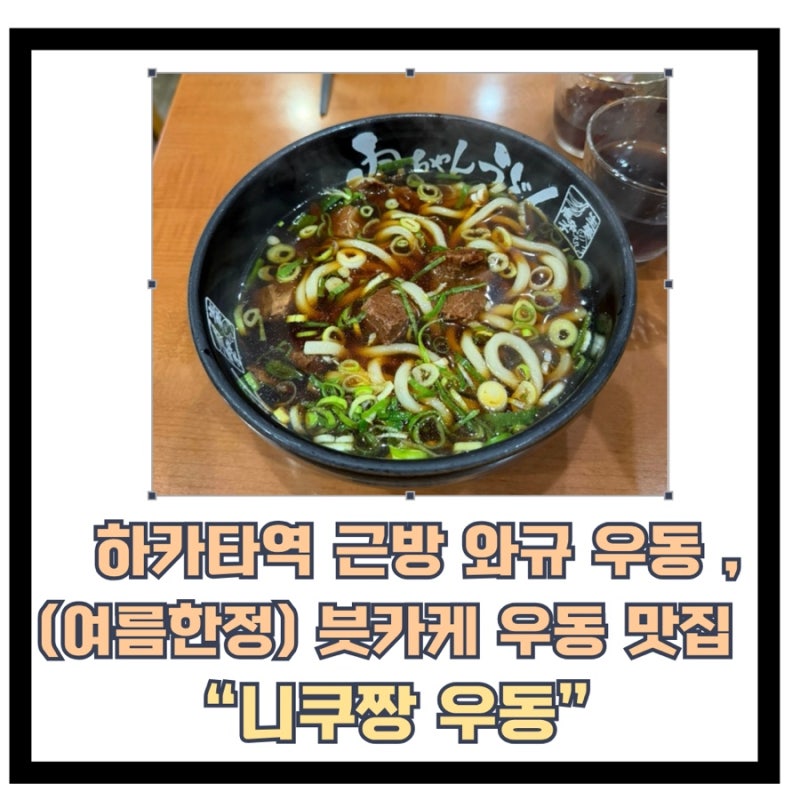 일본 후쿠오카) 하카타역 근방 여름 한정 붓카케우동, 와규 더블 우동 먹어본 솔직 후기 “....