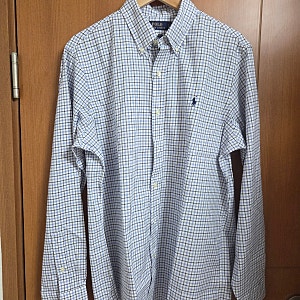 [내돈내산] 폴로랄프로렌 클래식핏 플래드 트윌 셔츠 (183cm/74kg, L사이즈 블루 멀티)
