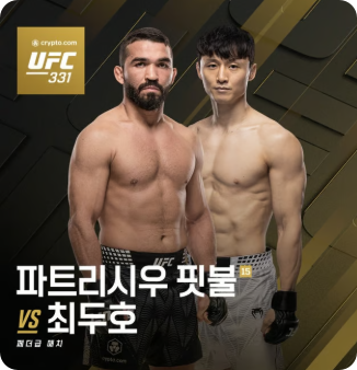 최두호 핏불 UFC 331 경기 결과, 1라운드 3분 28초 TKO 패배