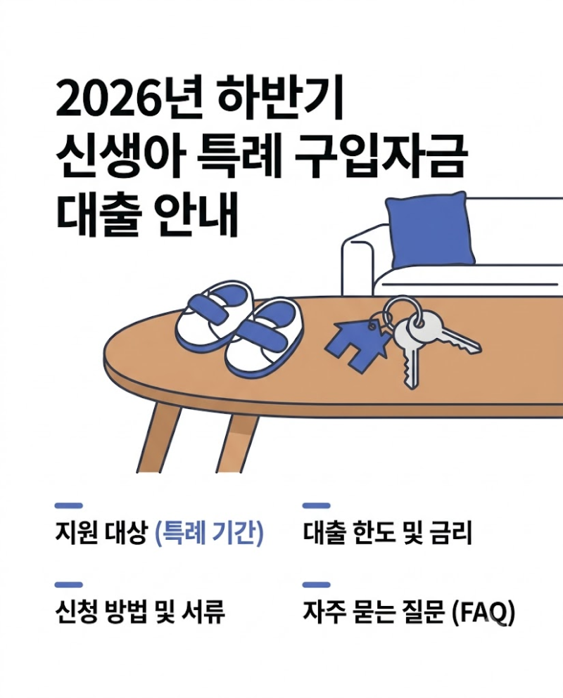 “아직도 그냥 대출받으세요?” 2026년 하반기 출산 가구라면 필독, 신생아 특례 구입자금 혜....