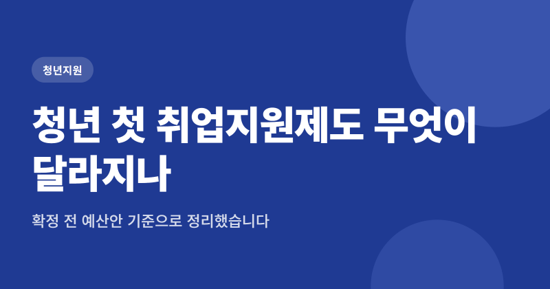 청년 첫 취업지원제도 구직촉진수당 65만 원 인상 총정리