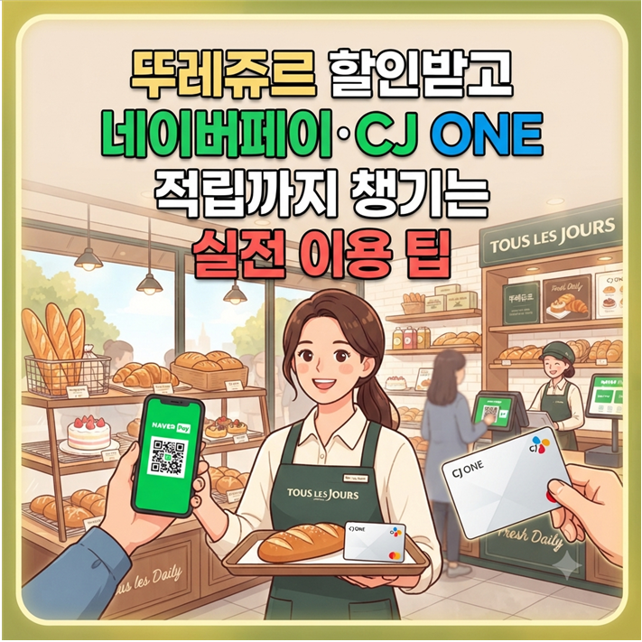뚜레쥬르 할인받고 네이버페이· CJ ONE 적립까지 챙기는 실전 이용 팁