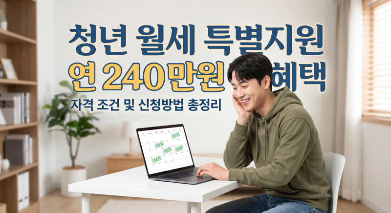 청년 월세 특별 지원 조건 및 신청방법 총정리 (연 240만 원, 중위소득 60% 이하 계산법)