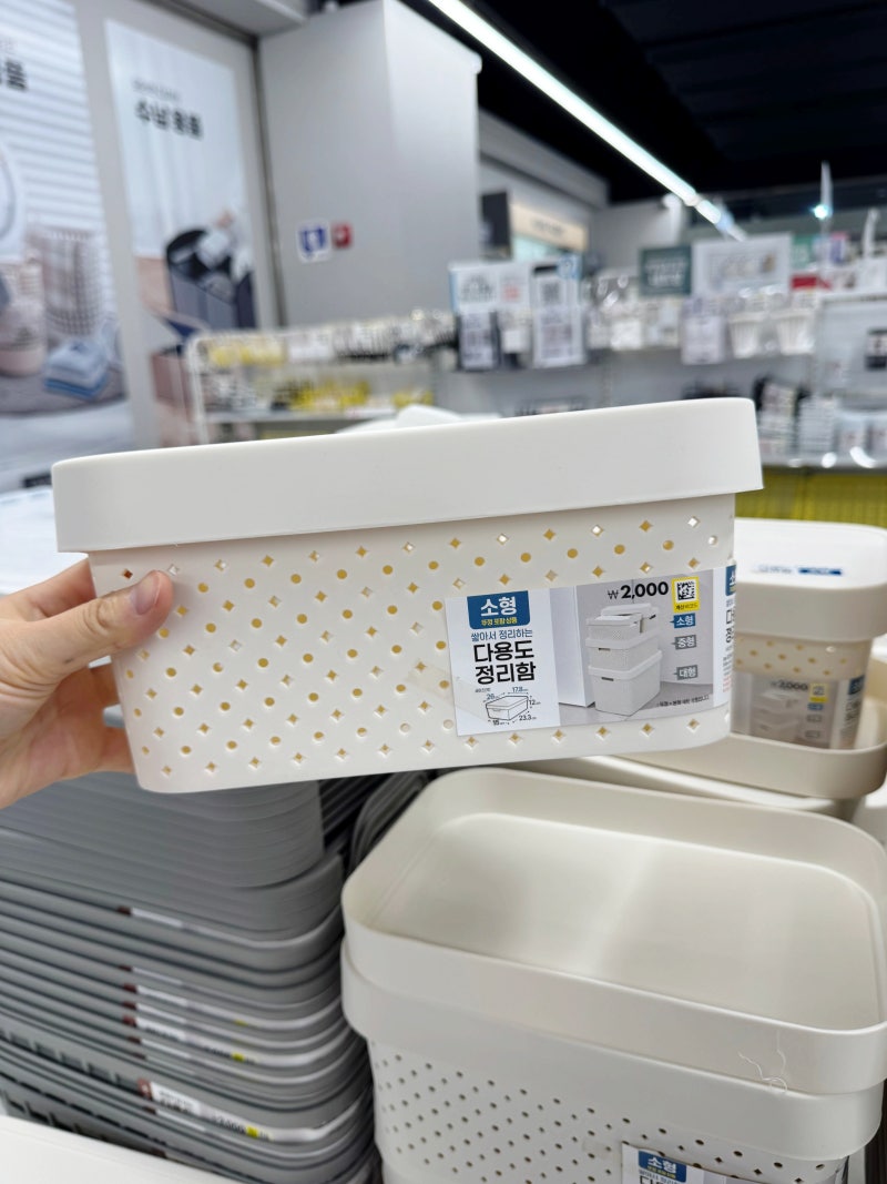 집 정리할 때 딱! 다이소 수납함 다용도 정리함 2천원부터