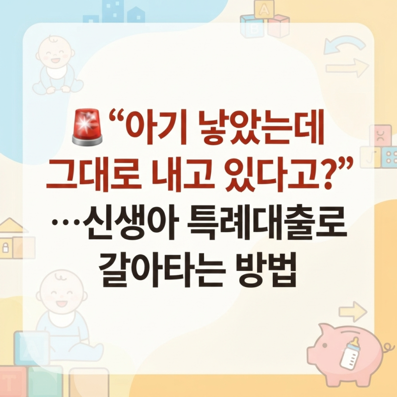 “아기 낳았는데 주담대 그대로 내고 있다고?”…신생아 특례대출로 갈아타는 방법