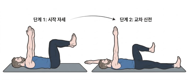 잠자기 전 10분! 허리 통증 없이 누워서 똥배 빼는 운동 방법