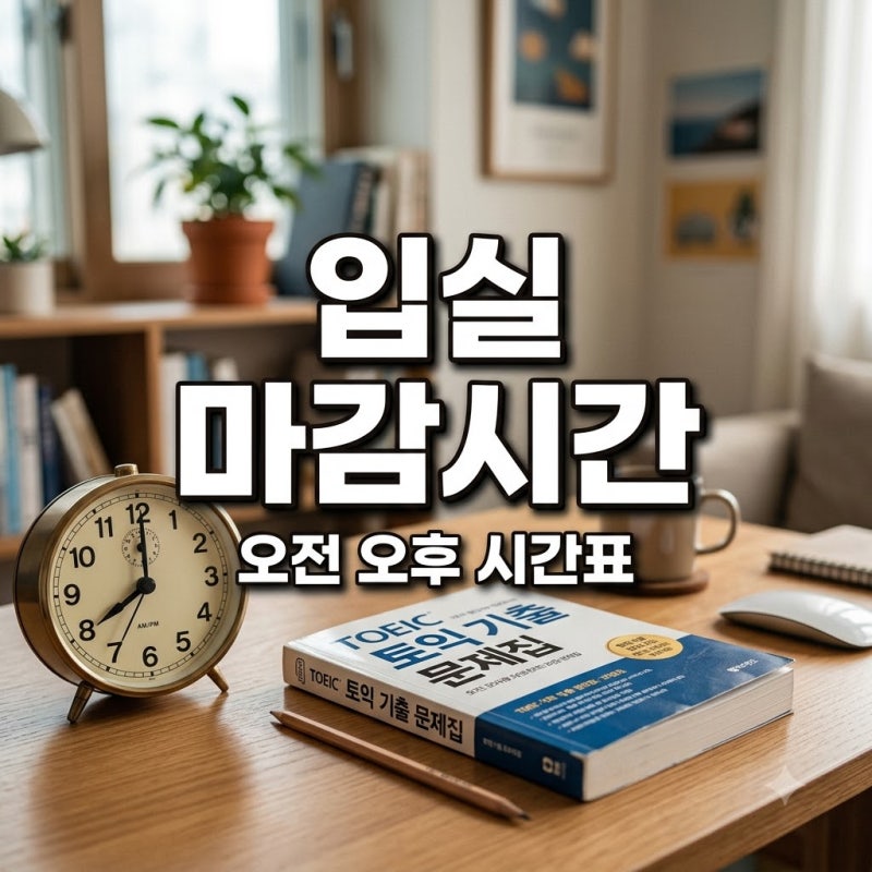 토익 입실시간 마감 시간과 오전 오후 시험 일정 총정리
