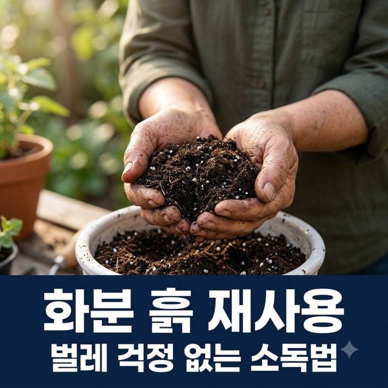화분 흙 재사용 그냥 쓰면 벌레 생길까? 필수 소독 방법 가이드