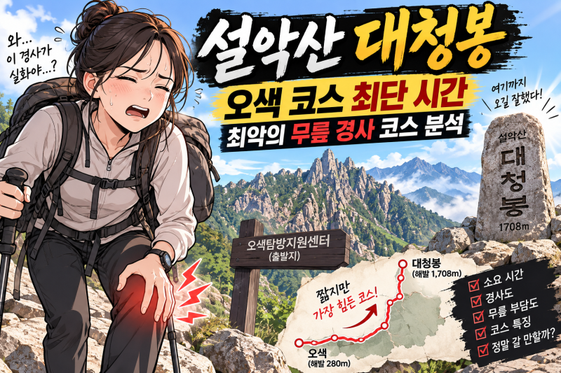 설악산 대청봉 오색코스 난이도 분석 및 무릎 보호 완벽 가이드