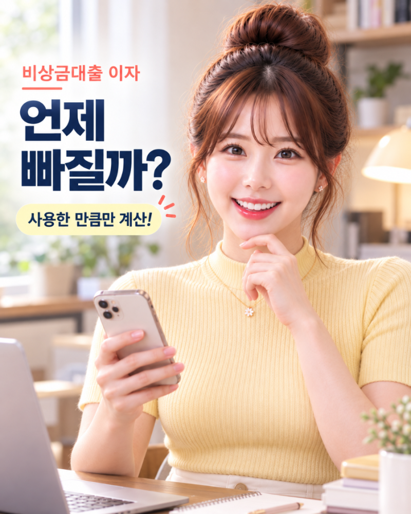 카카오뱅크 비상금대출 이자 언제 빠질까? 계산 방식과 납부일 정리