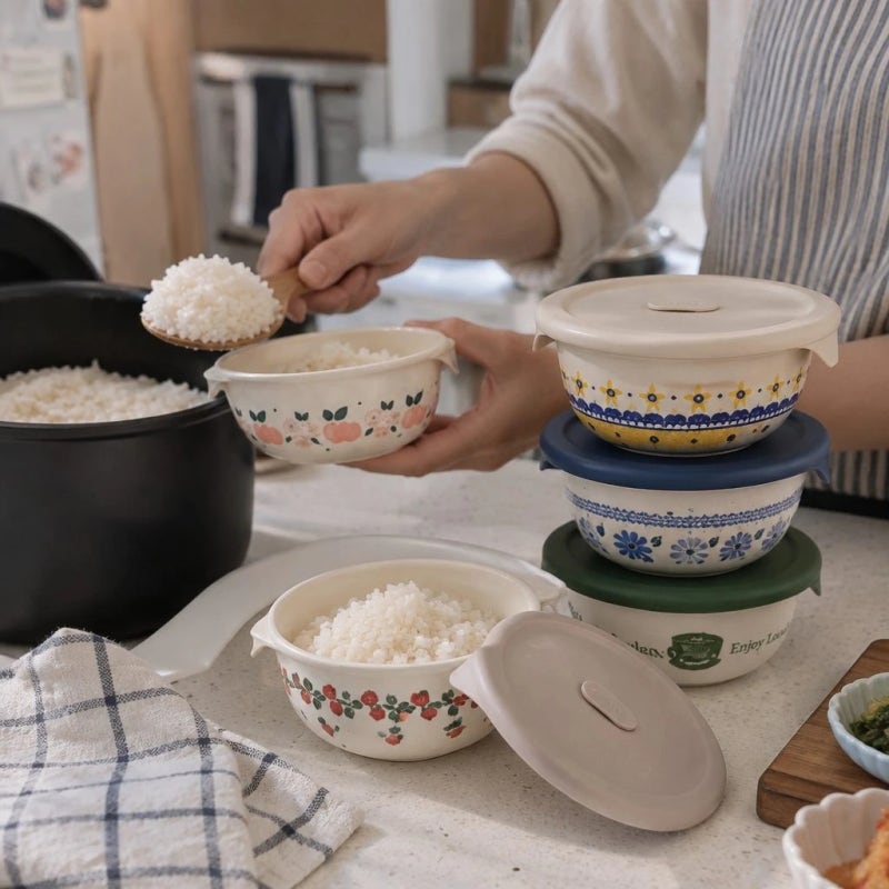 냉동밥 보관용기 추천 | 윤도자기 프라카 350ml 4P 써본 이유