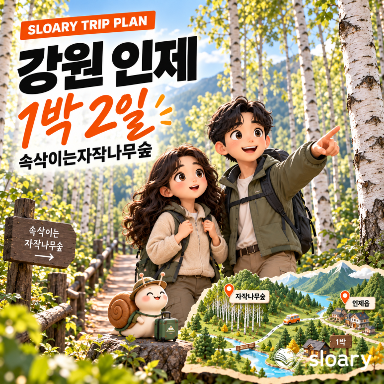 강원 인제 1박 2일 여행코스｜속삭이는자작나무숲 중심으로 천천히
