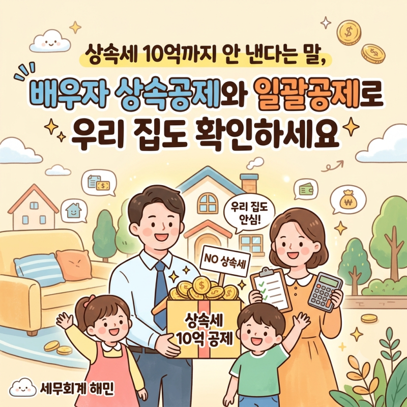 상속세 10억까지 안 낸다는 말, 배우자 상속공제와 일괄공제로 우리 집도 확인하세요