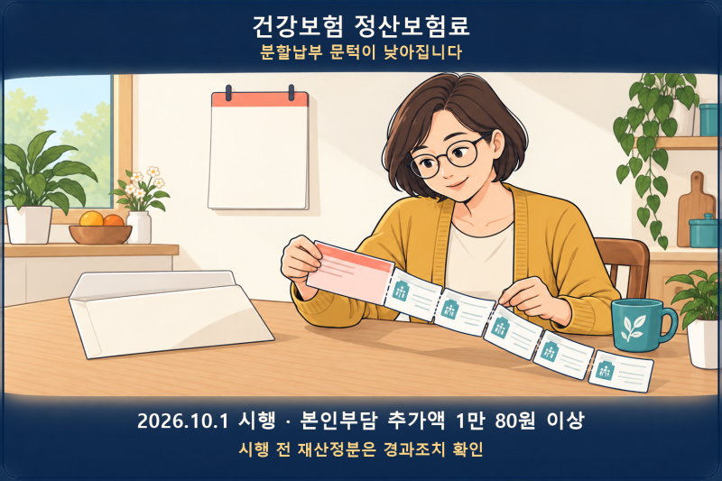 건강보험 정산보험료 분할납부, 월 보험료보다 적어도 가능할까