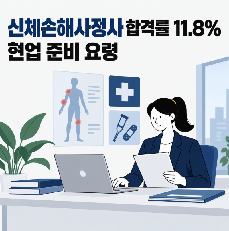 신체손해사정사 자격증 합격률 11.8%, 2차 4과목 공략과 현업 준비 요령