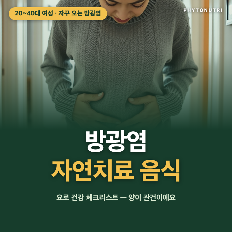 방광염 자연치료 음식 근본적인 요로 건강 관리를 위한 체크리스트