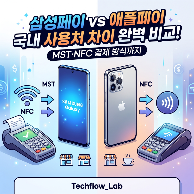 삼성페이 vs 애플페이 국내 사용처 차이 완벽 비교! MST·NFC 결제 방식까지
