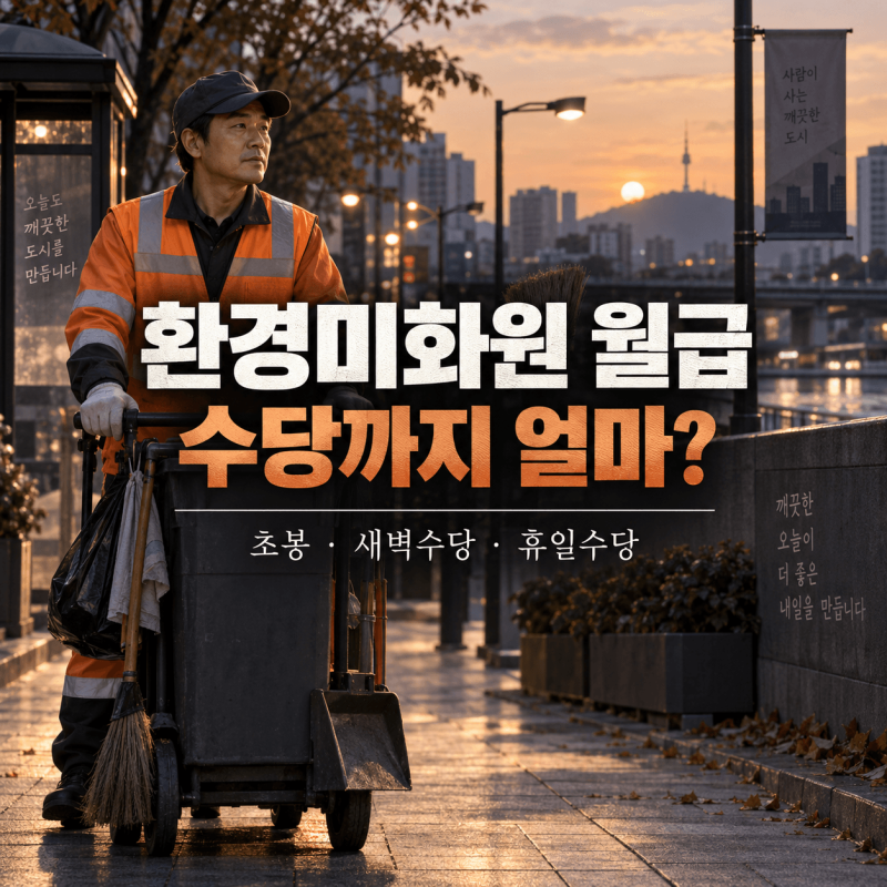 환경미화원 월급은 얼마일까?｜초봉부터 새벽·휴일수당까지