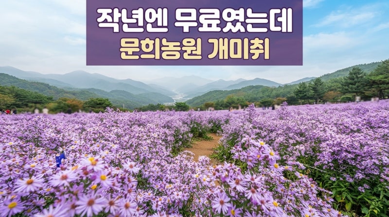 작년 추석에 간 문희농원, 올해는 무료가 아니에요