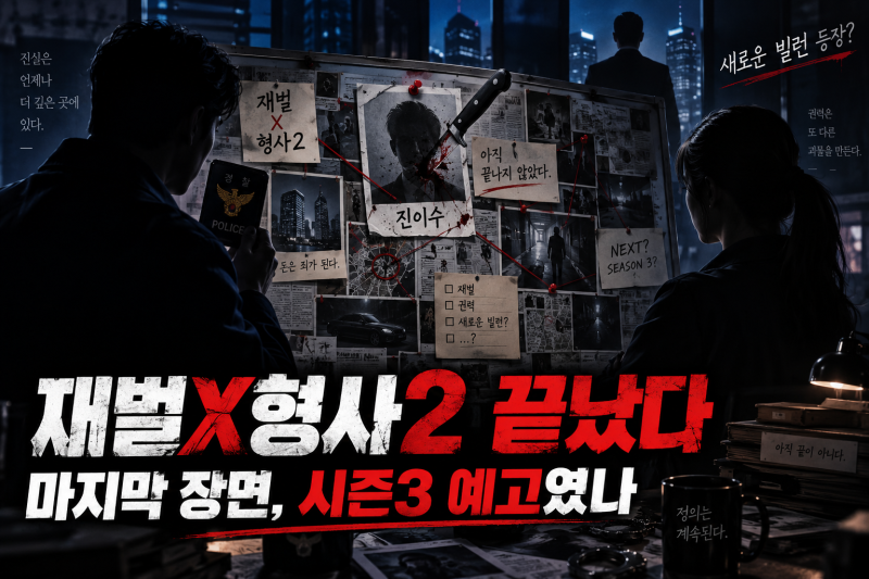 안보현·정은채 ‘재벌X형사2’ 끝났다…마지막 장면, 시즌3 예고였나