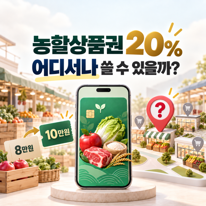 농할상품권 20% 할인이라는데 어디서나 쓸 수 있을까?