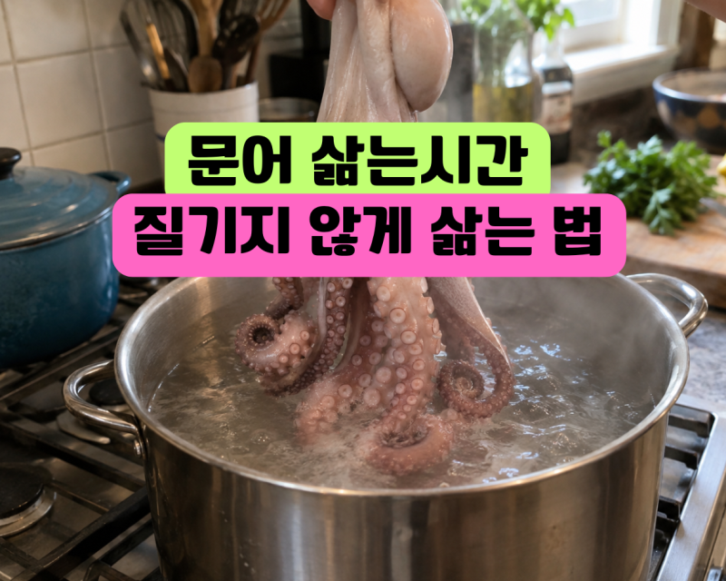 문어 삶으면 질겨지는 이유, 부드럽게 삶는 법과 삶는 시간은?