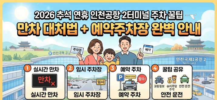 2026 추석연휴 인천공항 2터미널 주차 꿀팁공유 : 만차 대처법부터 예약주차장 완벽 안내