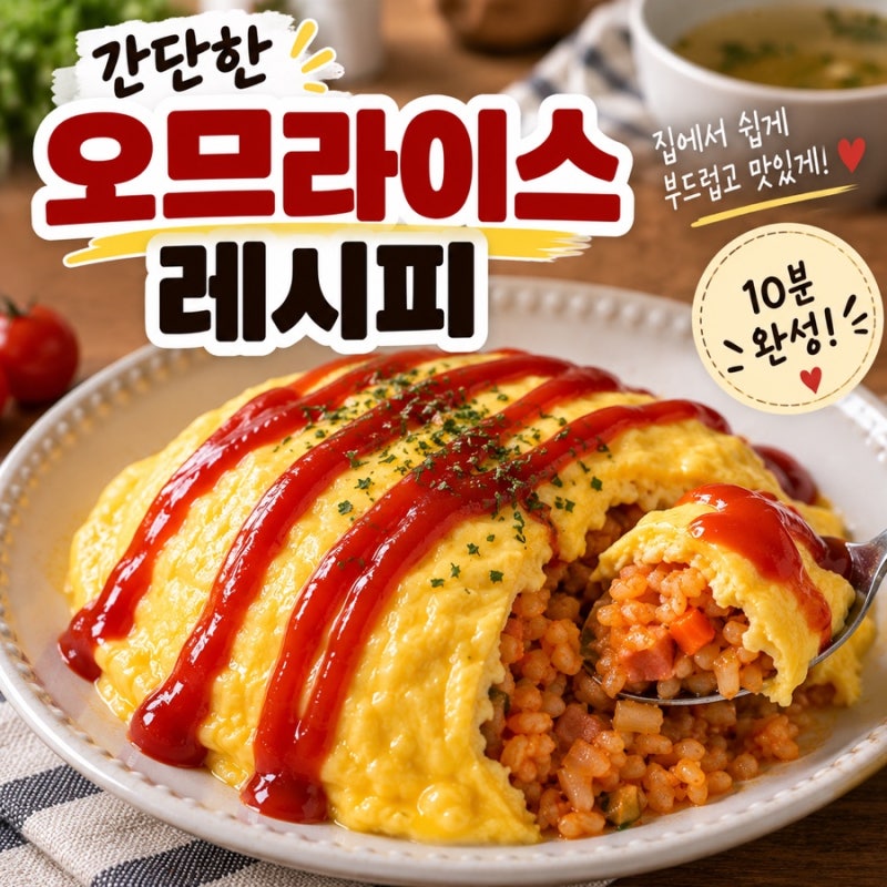 오므라이스 만드는 법 집에서 쉽게 만드는 부드러운 계란볶음밥 레시피