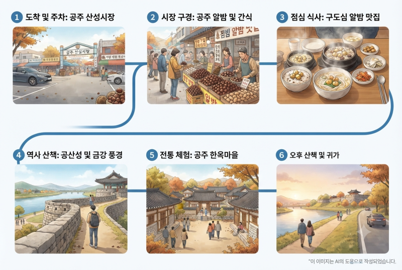 공주 알밤 여행｜공주밤 먹고 공산성·한옥마을까지 가을 당일치기