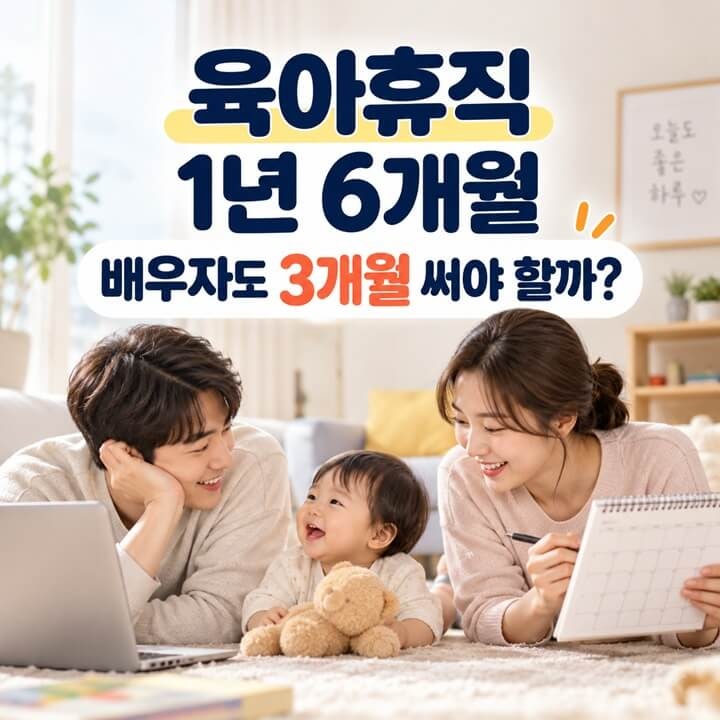 육아휴직 1년 6개월 조건, 배우자도 꼭 3개월 써야 할까? (2026)