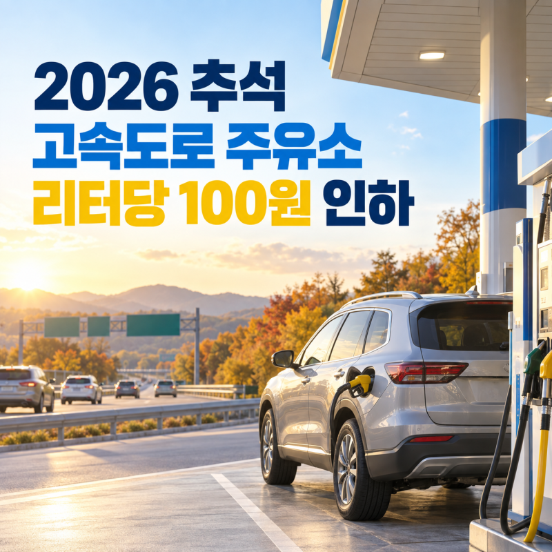 무려 리터당 100원 할인받을 수 있는 소식! ㅣ 2026 추석 고속도로 주유소 할인기간·대상·기름....