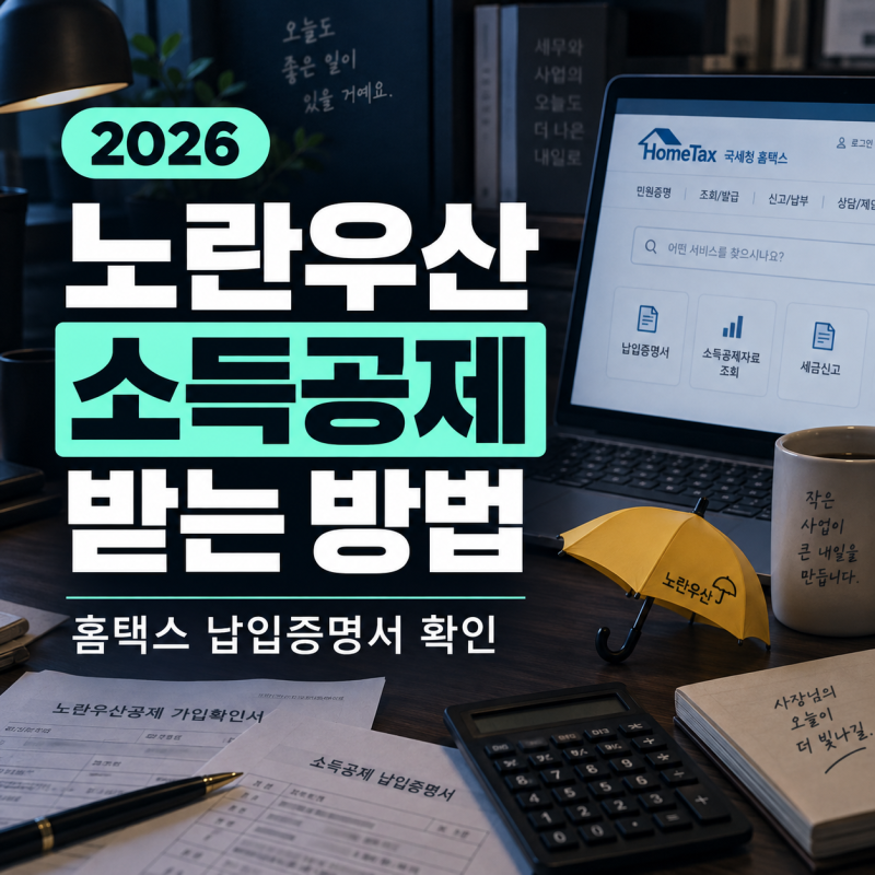 노란우산 소득공제 받는 방법, 신청·홈택스·납입증명서 총정리